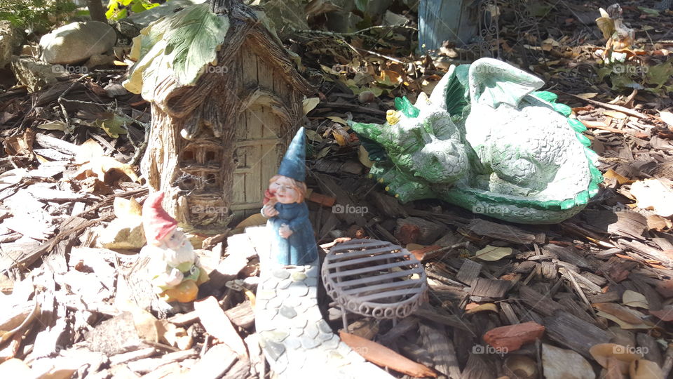 home sweet gnome.  don't wake the dragon.