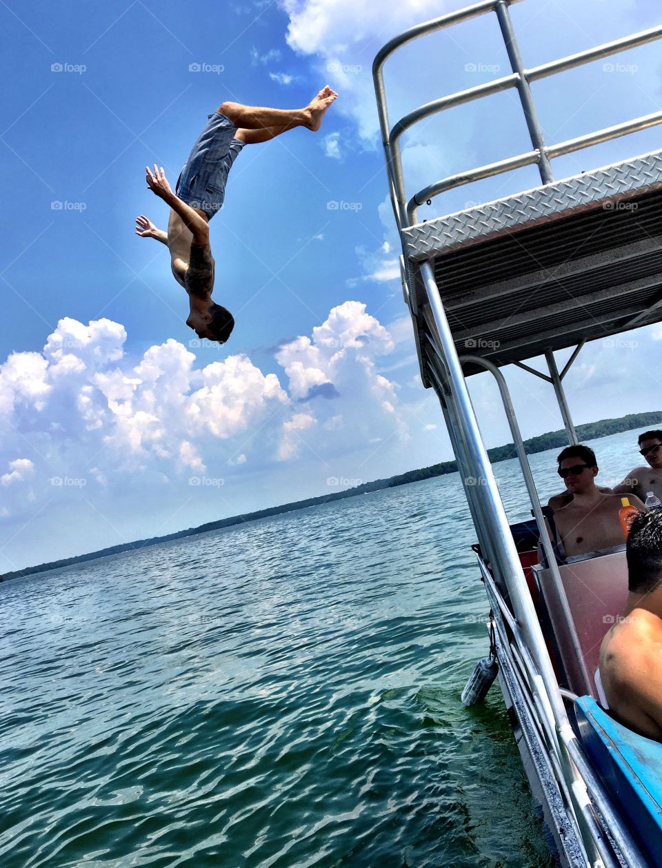 Summer backflip on the lake