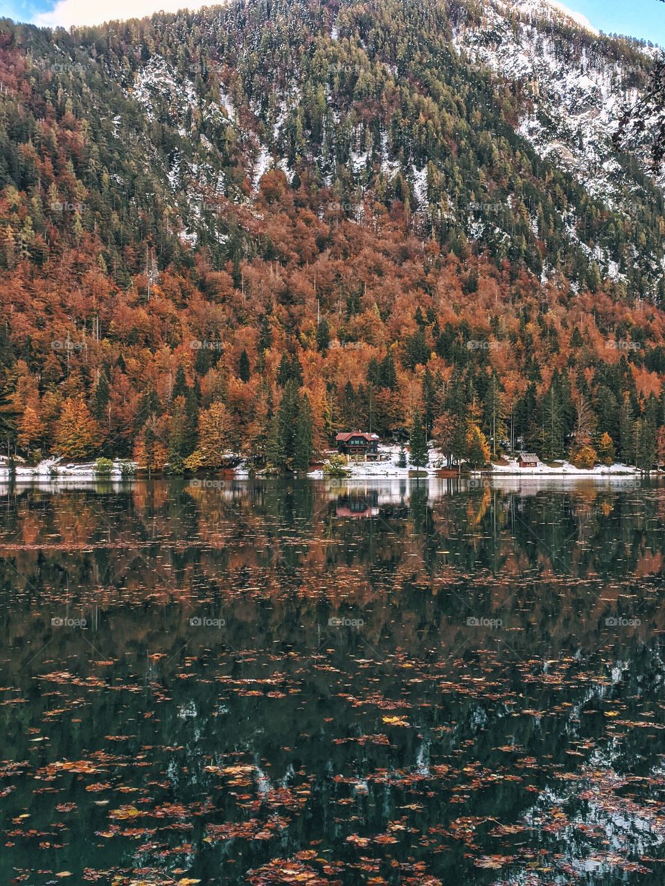 House at the lake.