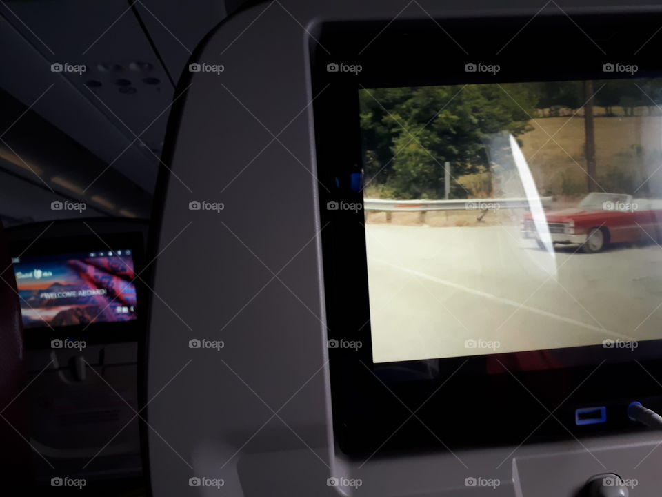 Entertainment on the jetplane, will make you happy.