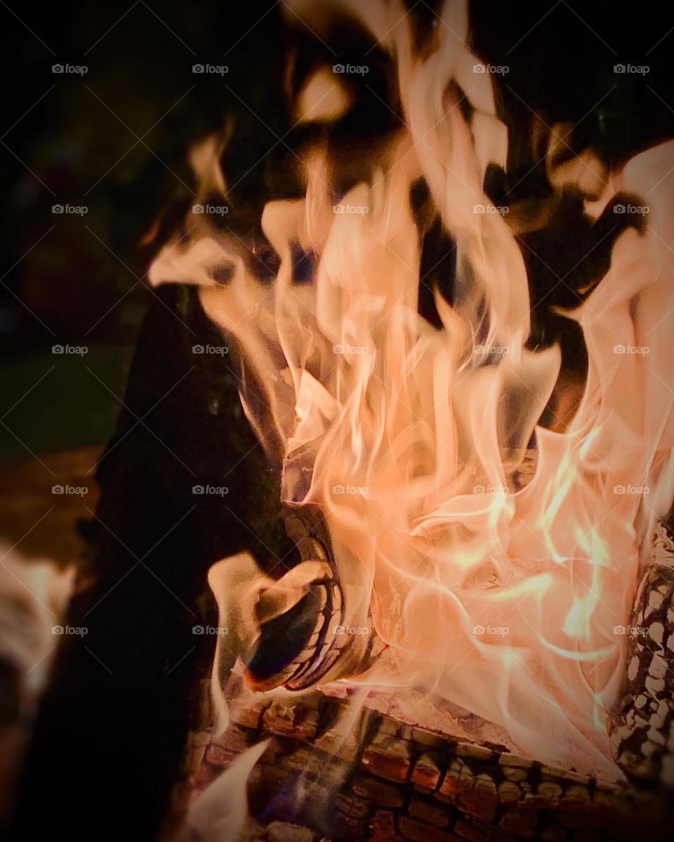 The power of fire. A fire pit showing the beauty of fire and how powerful it is.