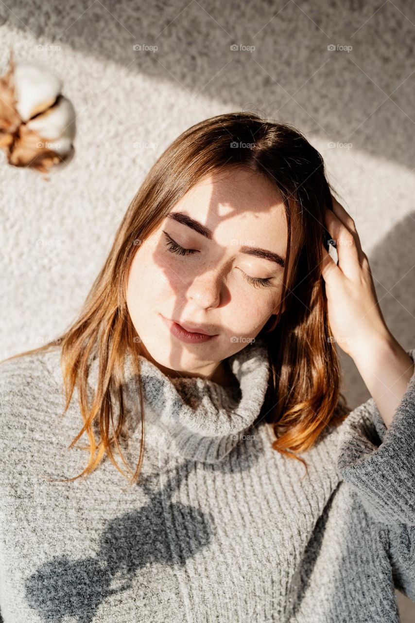 woman with beautiful hair