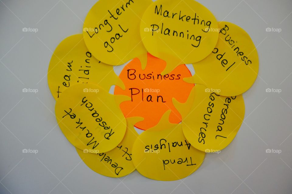 Creating a business plan requires many notes😀