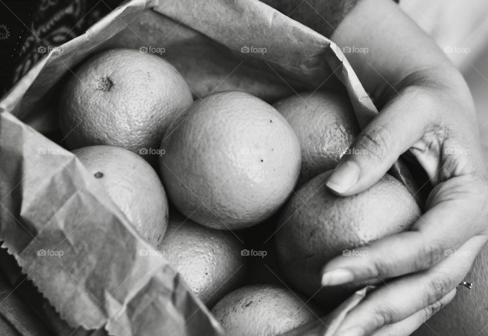 black and white photography (fruit)