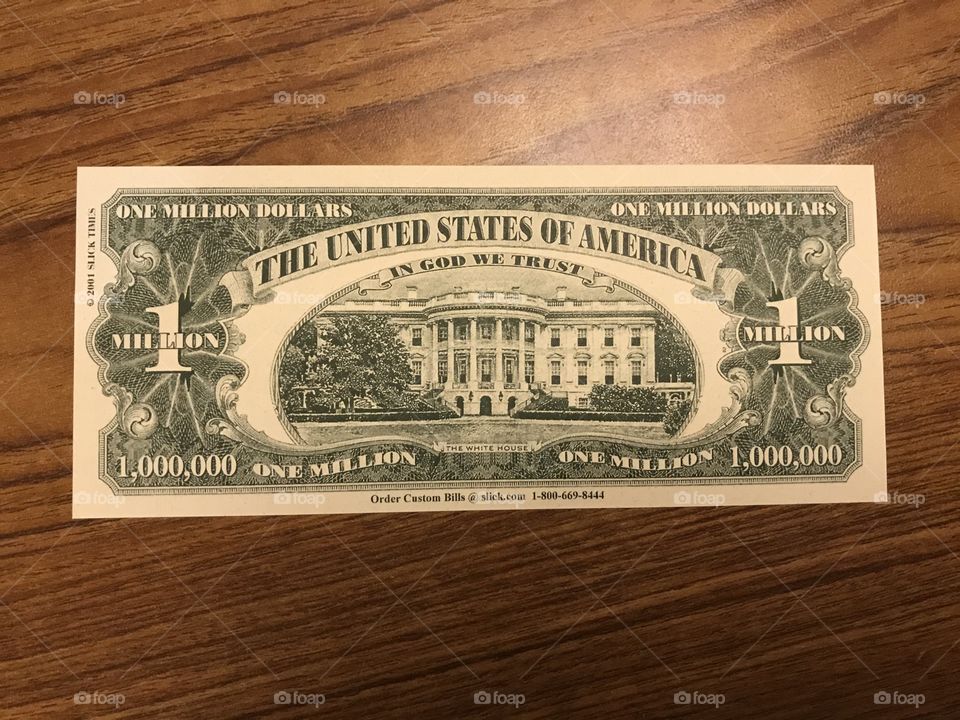 A $1,000,000 bill.