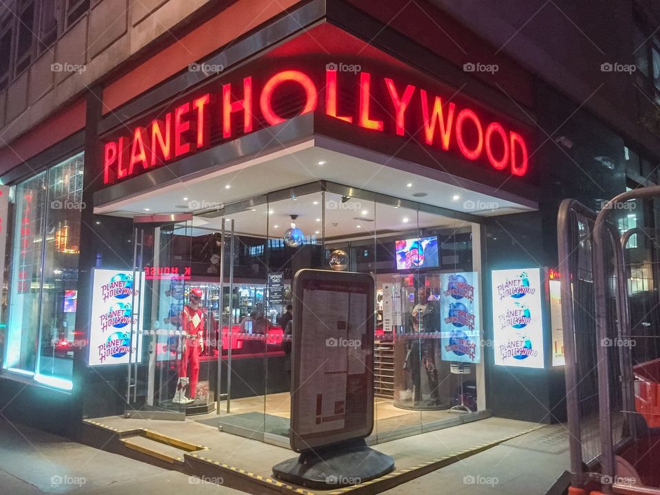 Restaurant Planet Hollywood in London.