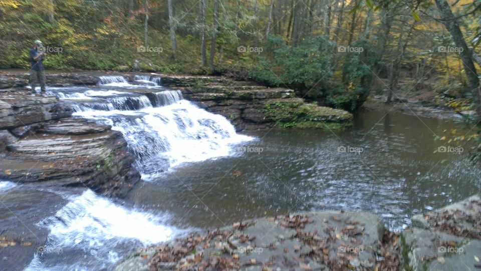 Water, River, Stream, Landscape, Waterfall