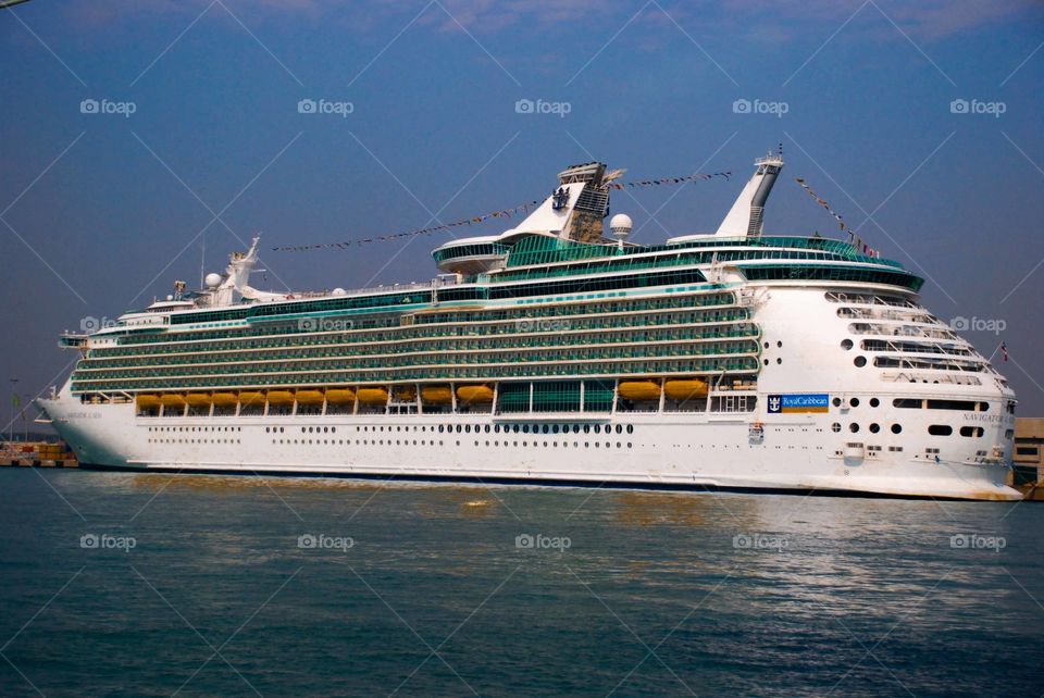 yellow lifeboats on cruise ship