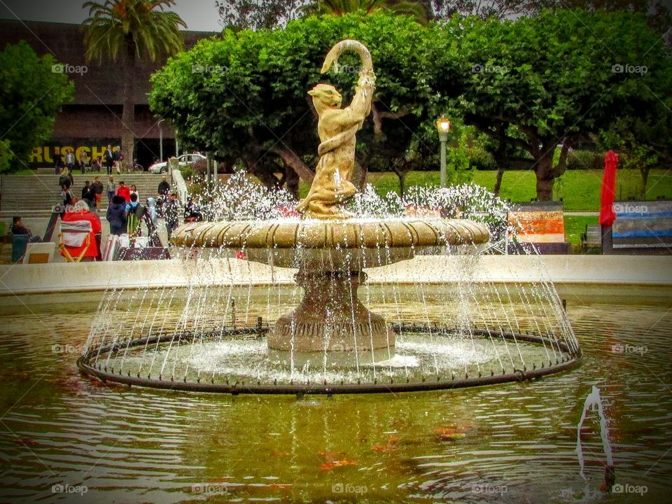 Stone water fountain