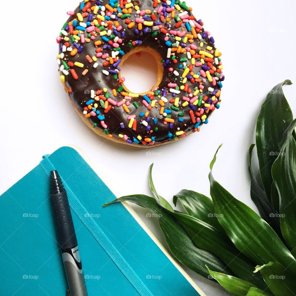 Donuts at desk while planning