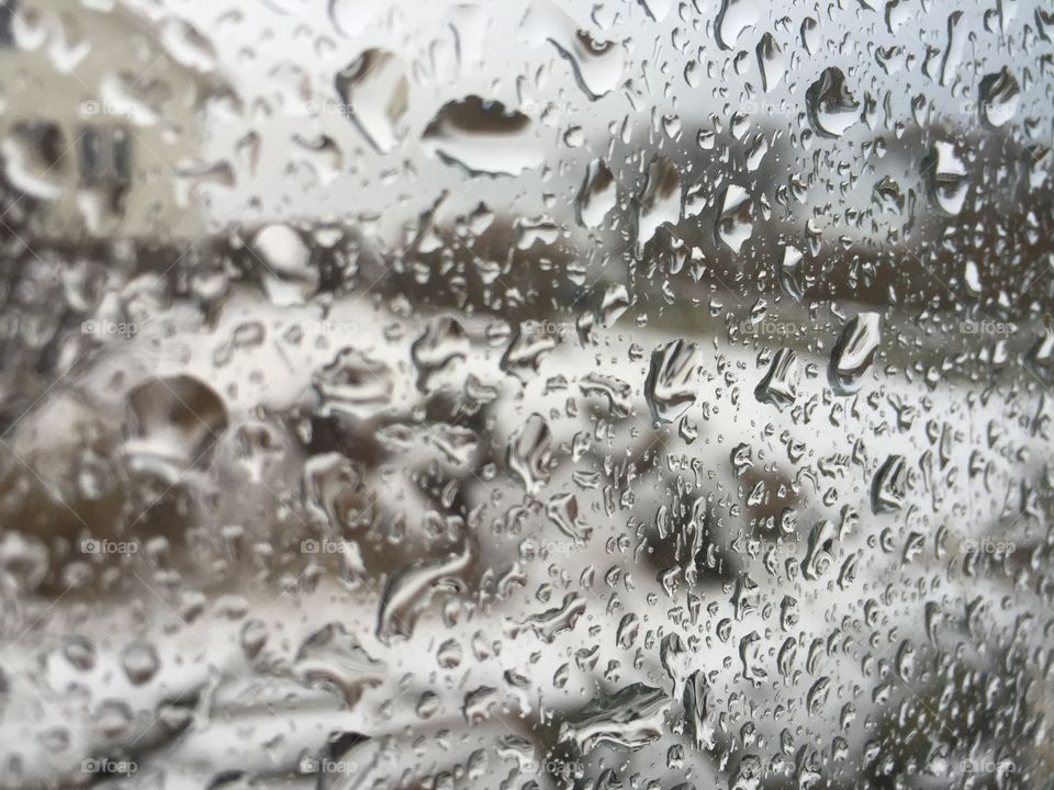 Abstract water drops on window