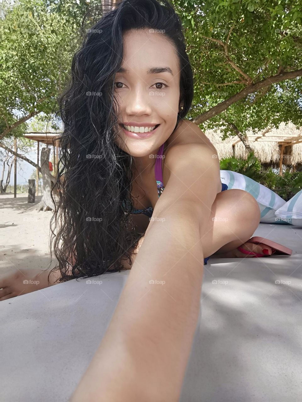 A smiling woman-happy face