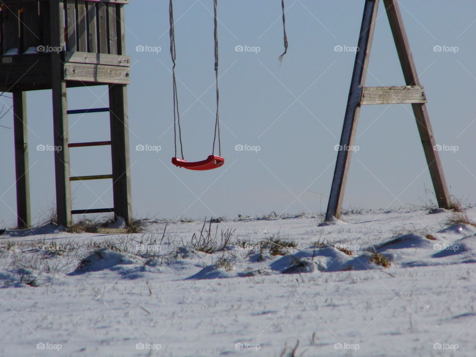 playground in the garden and beautiful sunlight