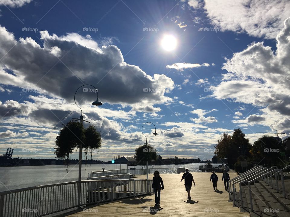 On the pier