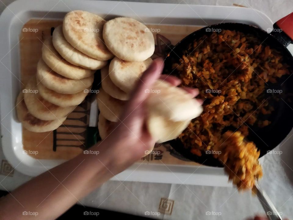 Moroccan bread served in Ramadan month.