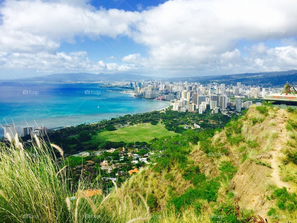 Honolulu, Hawaii taken from the top of Diamond Head