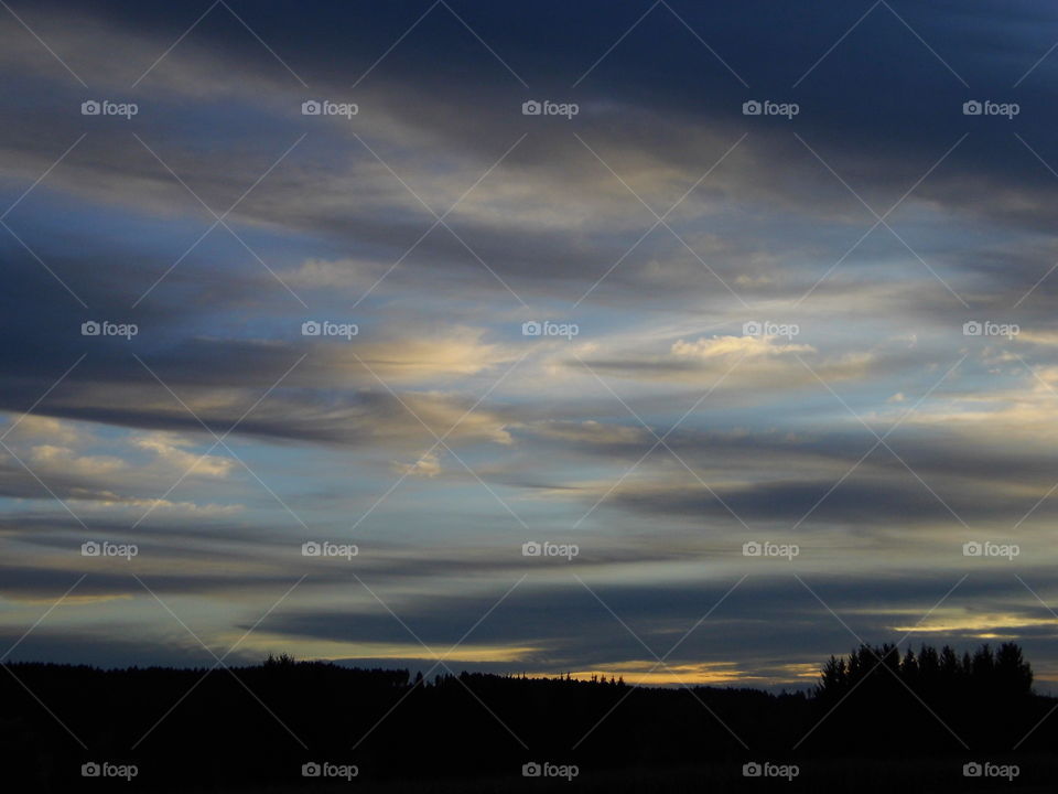 beautiful sky in the evening