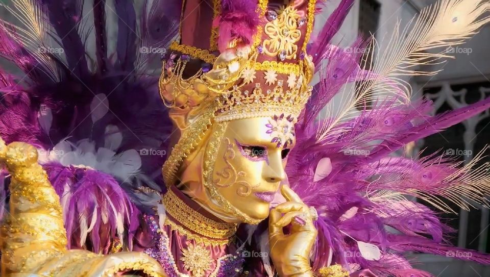 Carnevale di Venezia. Maschere in posa.