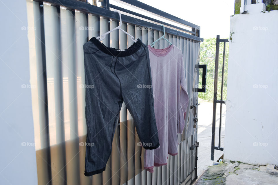 clothes in the gate