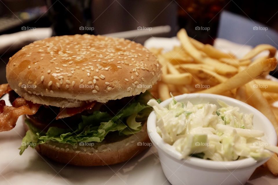 Hamburger and Fries