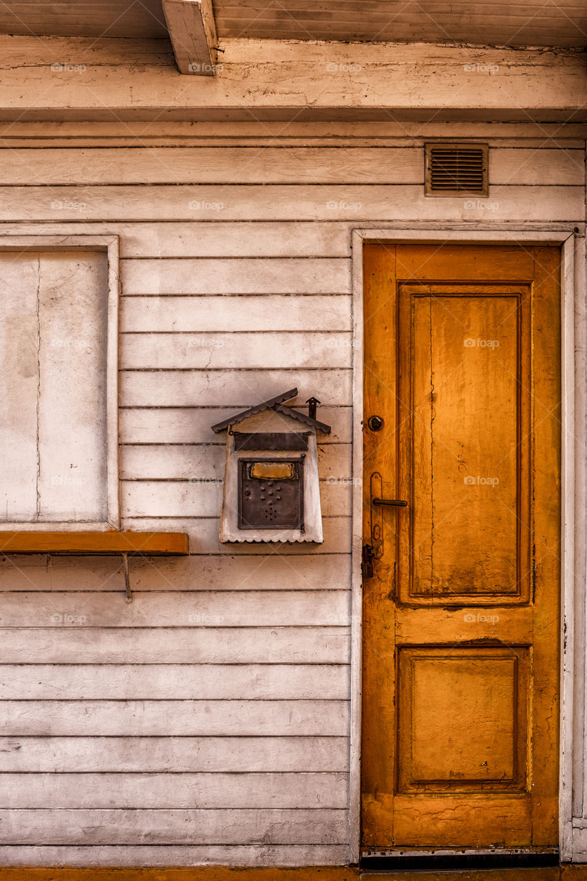 An old mailbox on house