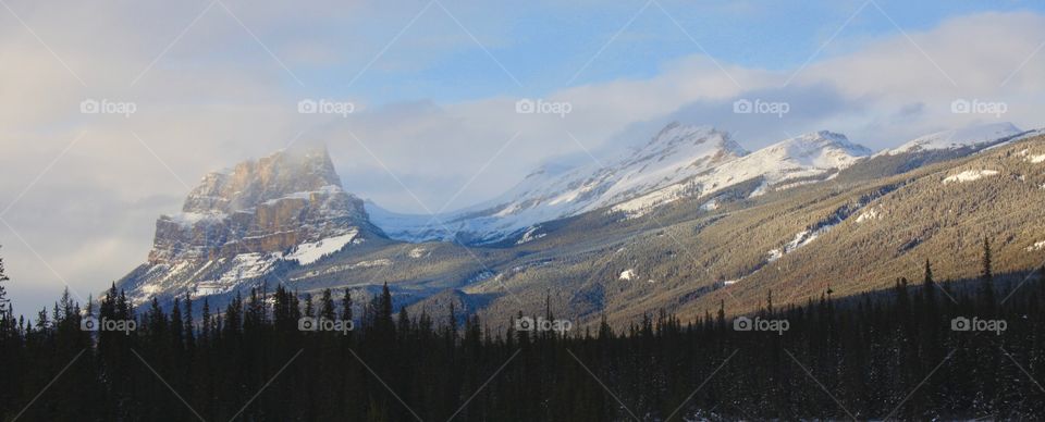 Mountain View from Trans Canada Highway in Alberta