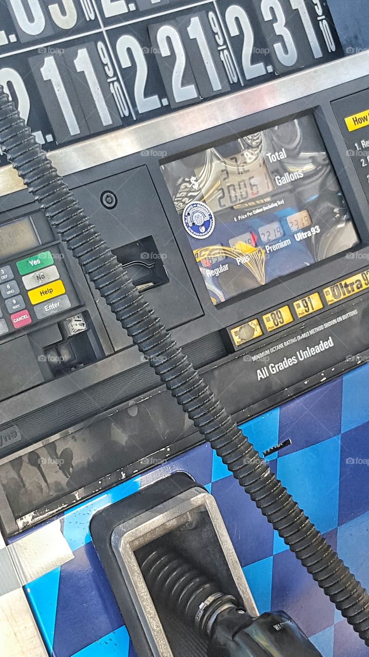 At the pump