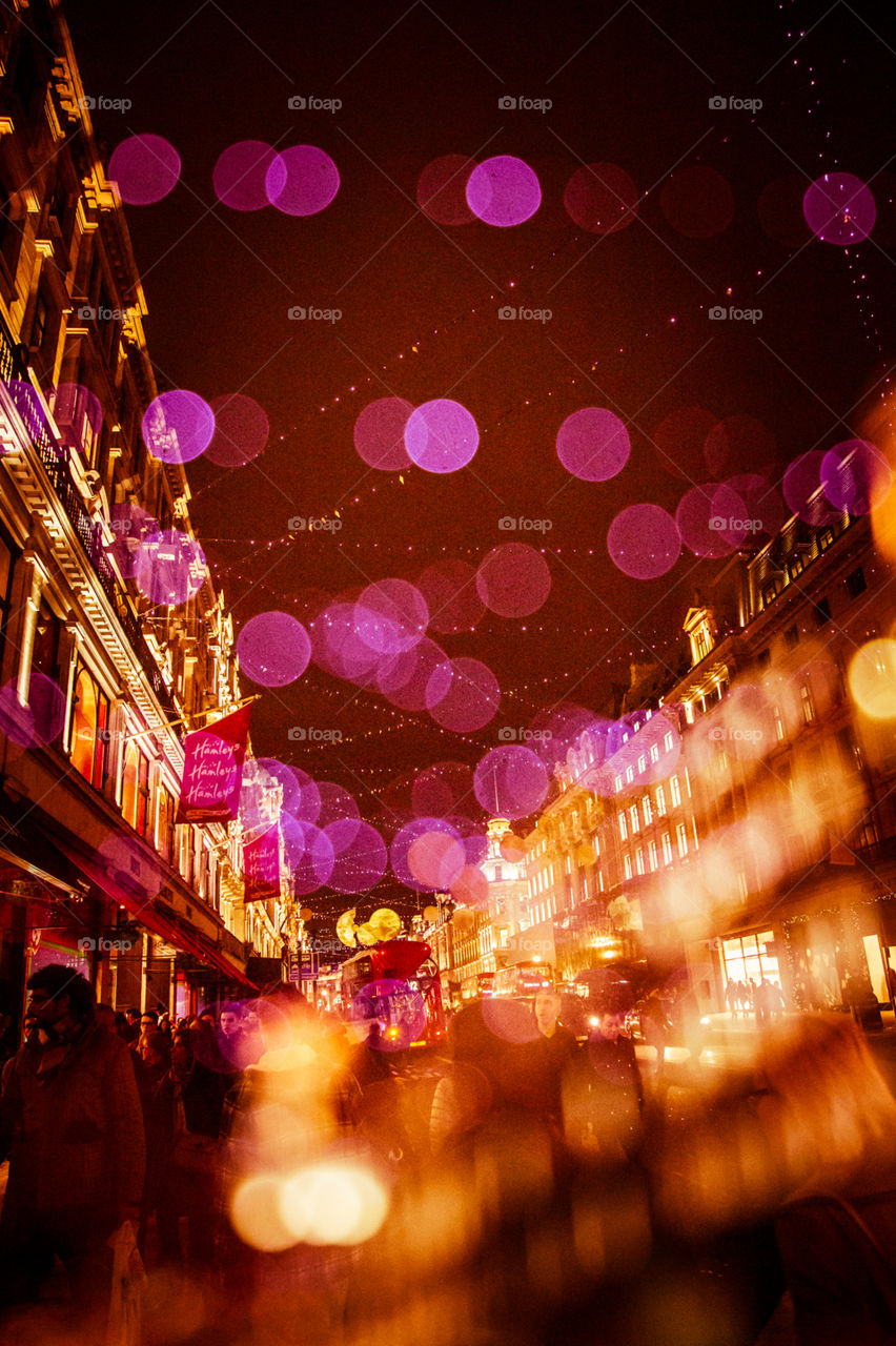 A beautiful night scene of London, United Kingdom. Artistic, colorful photo of a city.