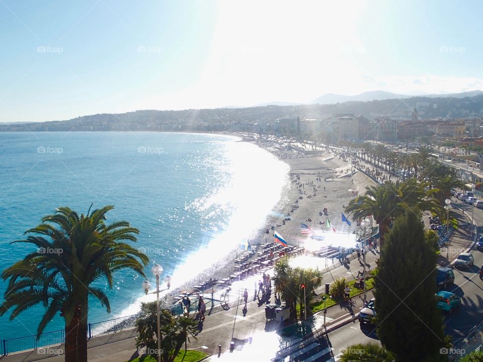 Nice 
Cote d'azure 
French Riviera
Promenade des anglais