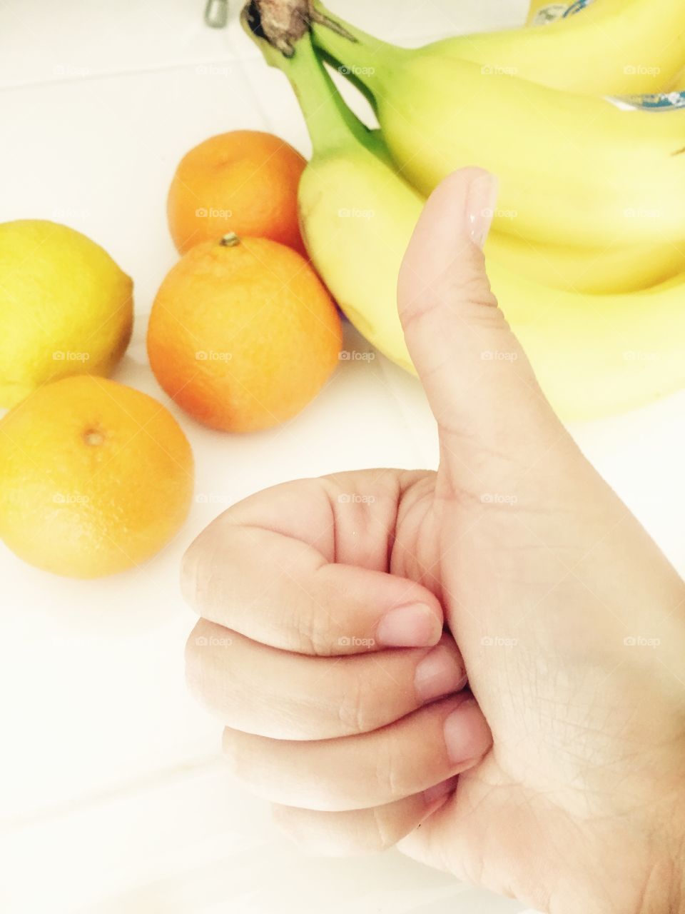 Thumbs up to eating healthy 