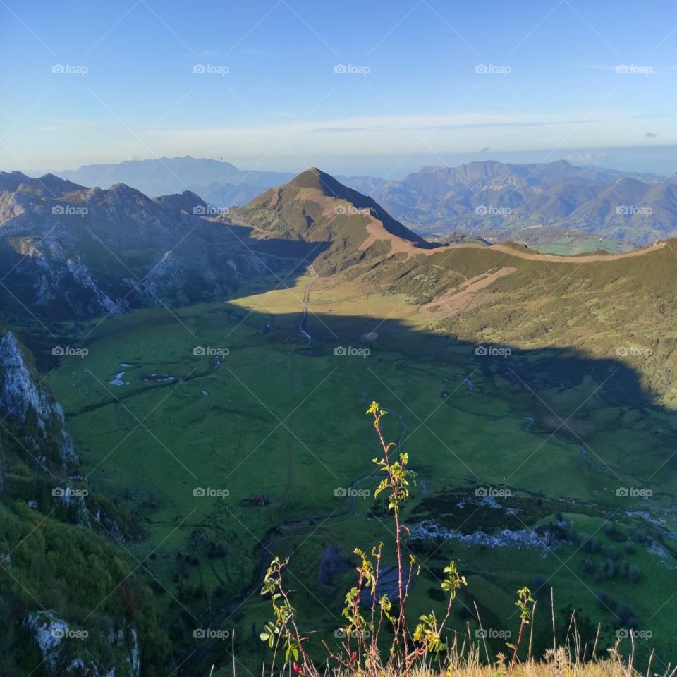 panoramic view of the lakes of Covadonga