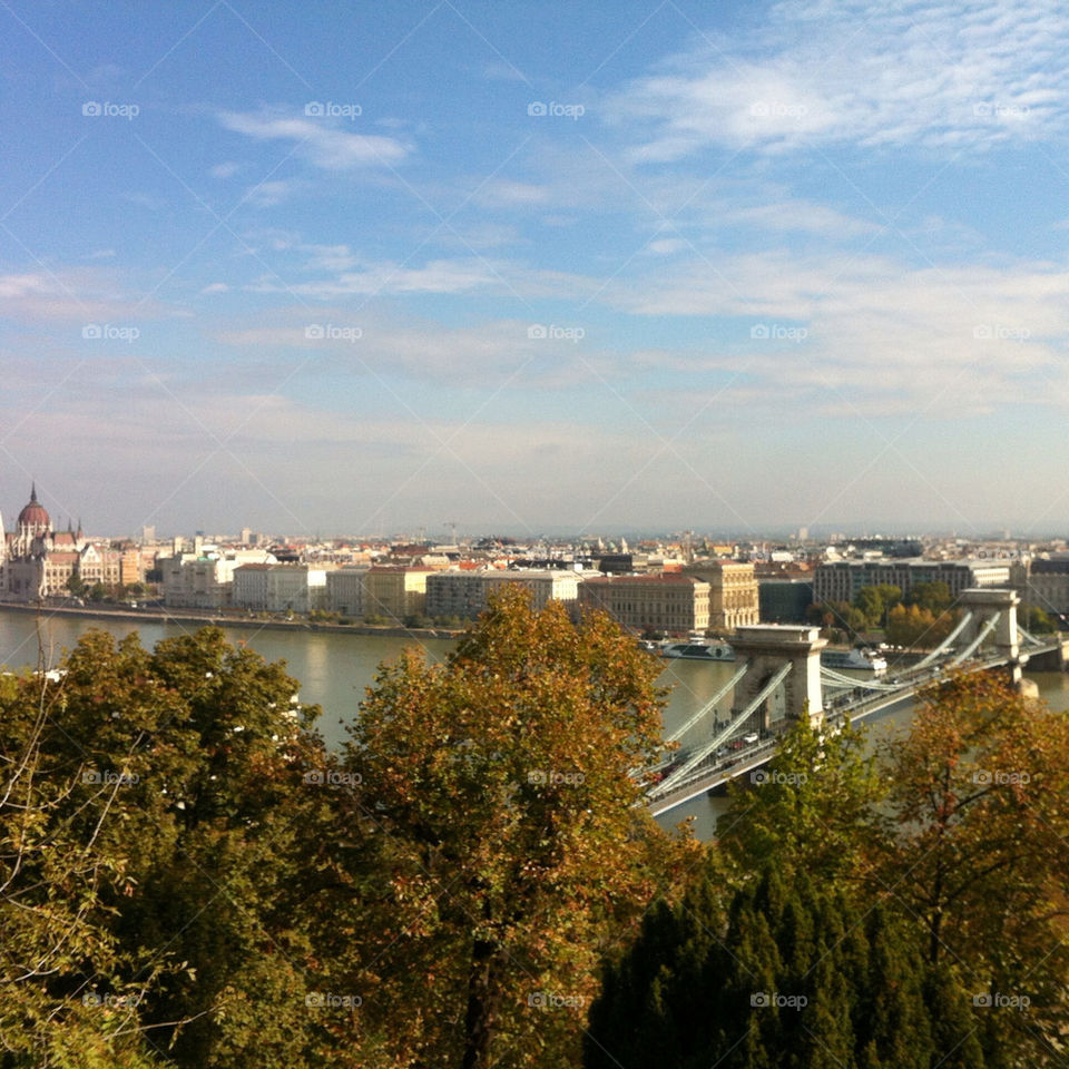 budapest hungary danube chainbridge by ijbailey