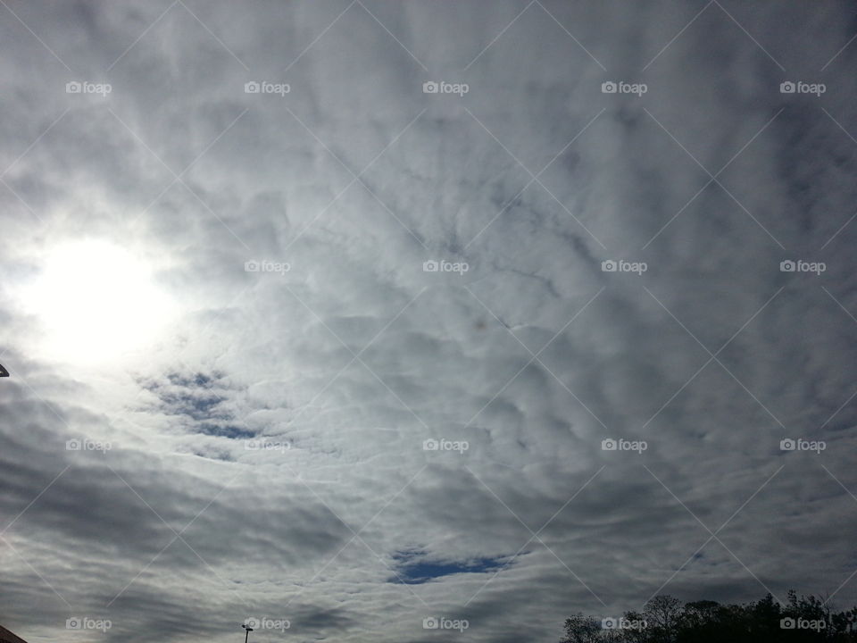 wavy, fluffy clouds