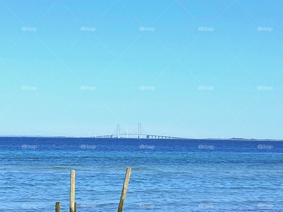The Great Belt Bridge seen from Nyborg's side