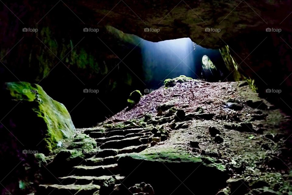 The “Einhornhöhle”, “Unicorn Cave” near “Scharzfeld” in “Harz”, “Saxony-Anhalt” in former “E Germany” is said to have abruptly opened up to swallow the missionary hunters of an old wise woman who rode a unicorn and escaped. 2024. Hypnotic Productions