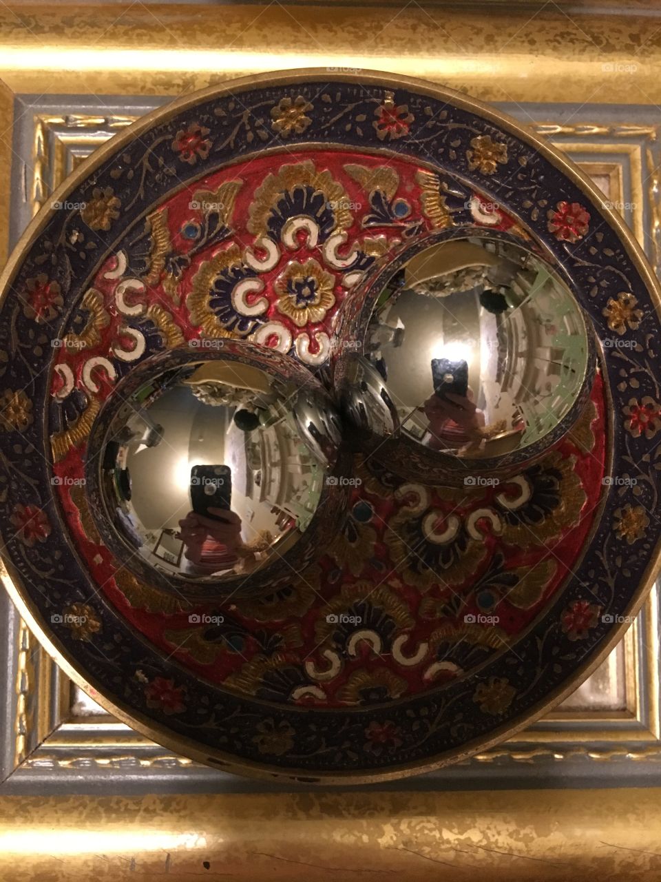 Asian dish and silver balls