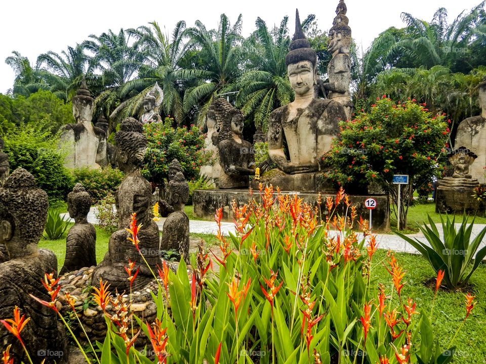 Buddha park in Vientiane, Laos