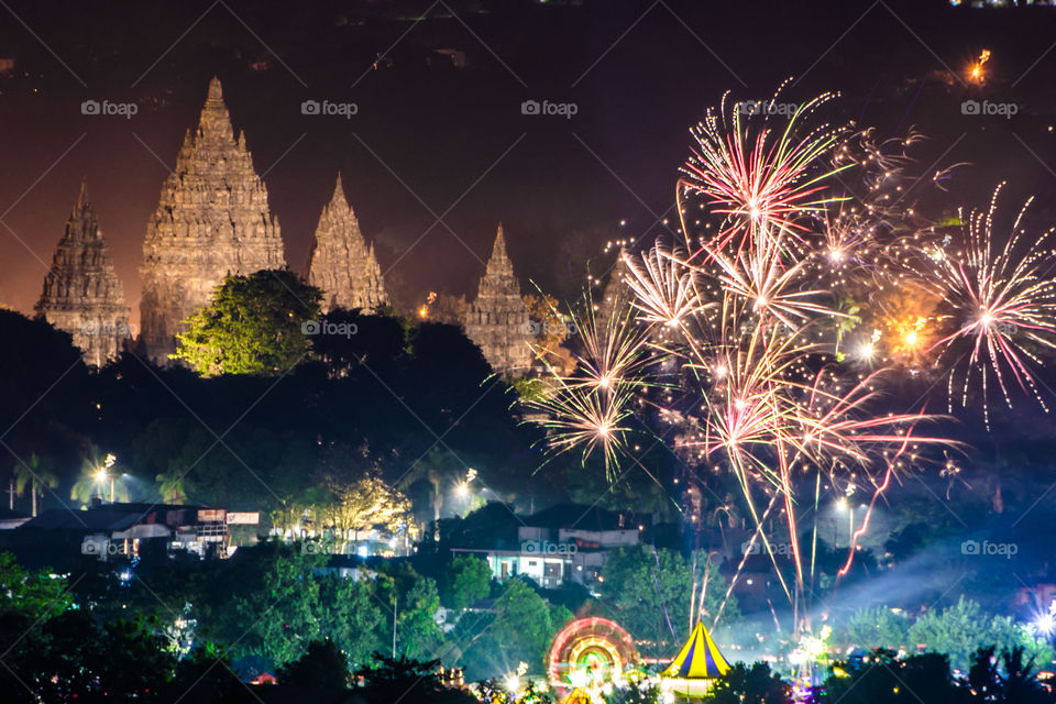 happy new year from prambanan temple