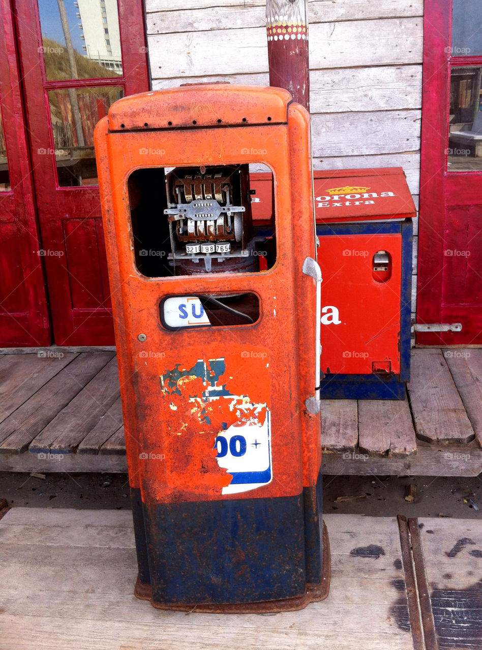 Old gas pump