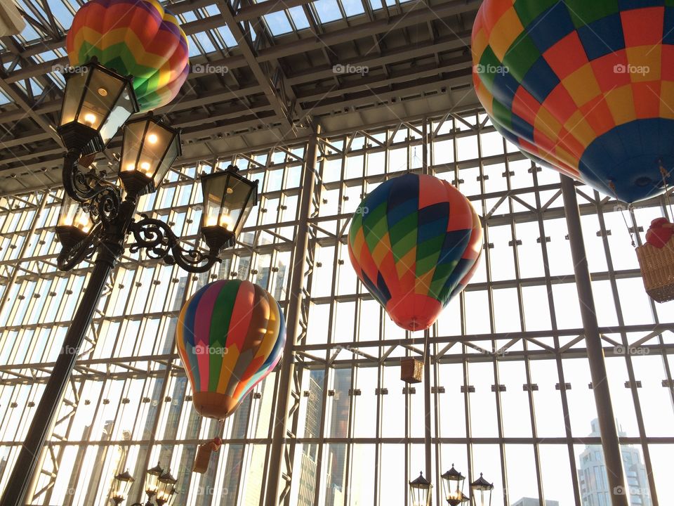 Hot air balloon inside
