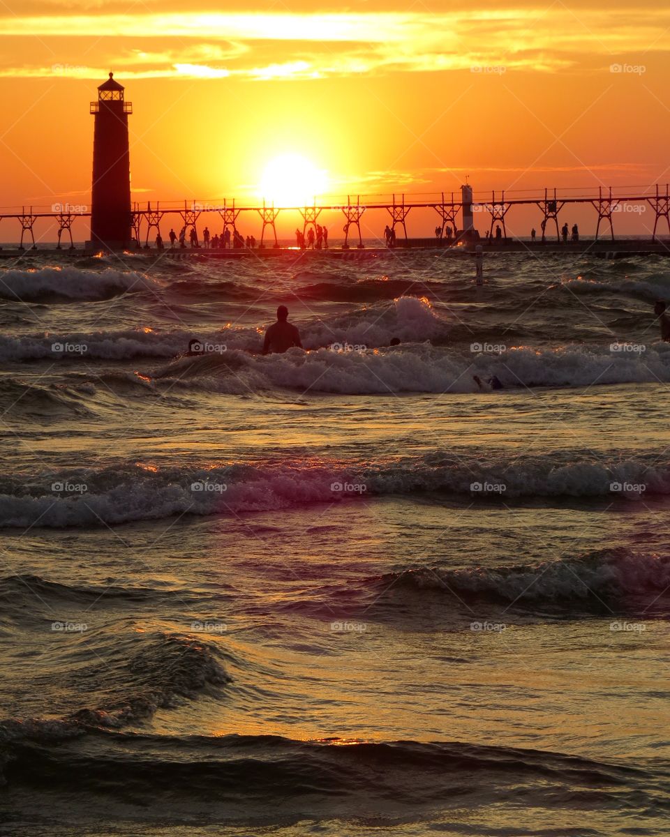 Grand Haven, MI sunset