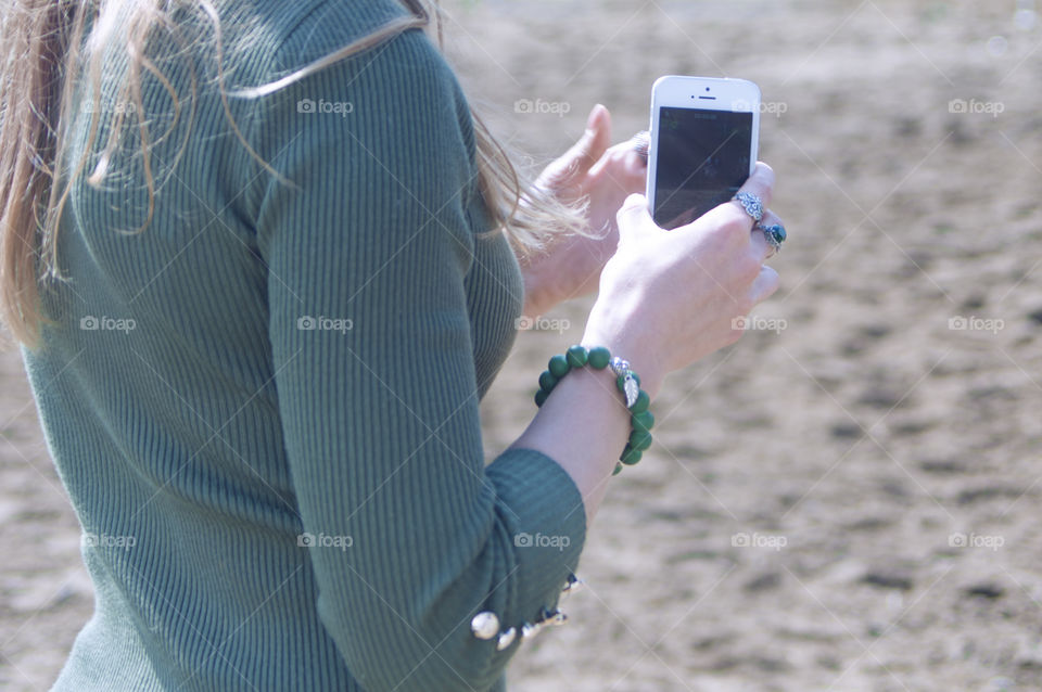 Girl with mobile