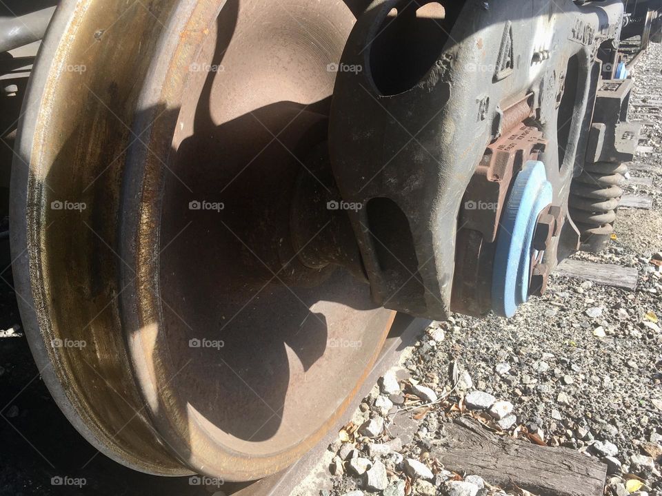 Train part abandoned on the tracks 