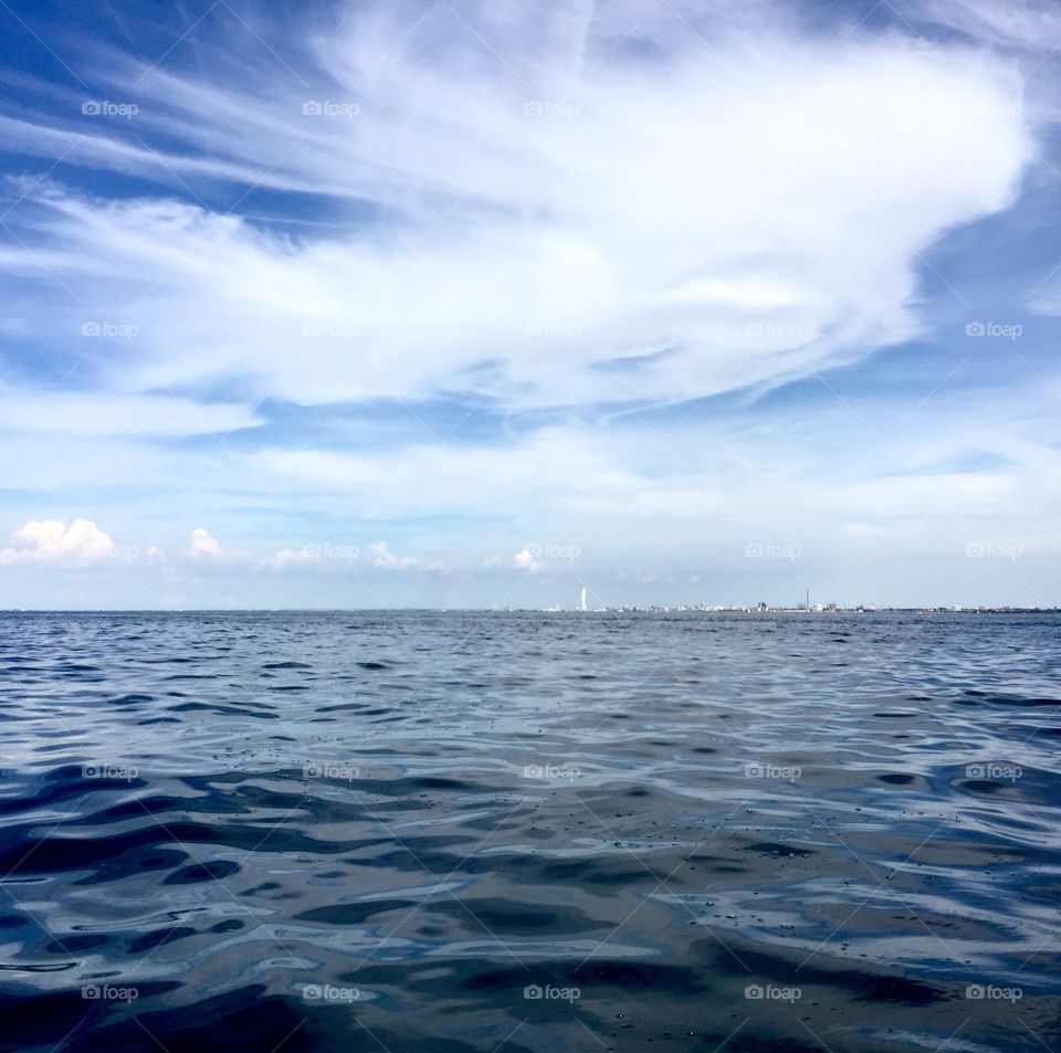 Special sky over distant Malmö 