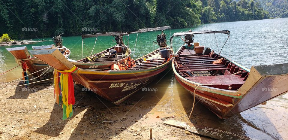 Thai longtail boats