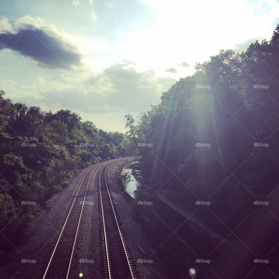 Railroad in Richmond. Taken from a footbridge in Richmond, VA. 