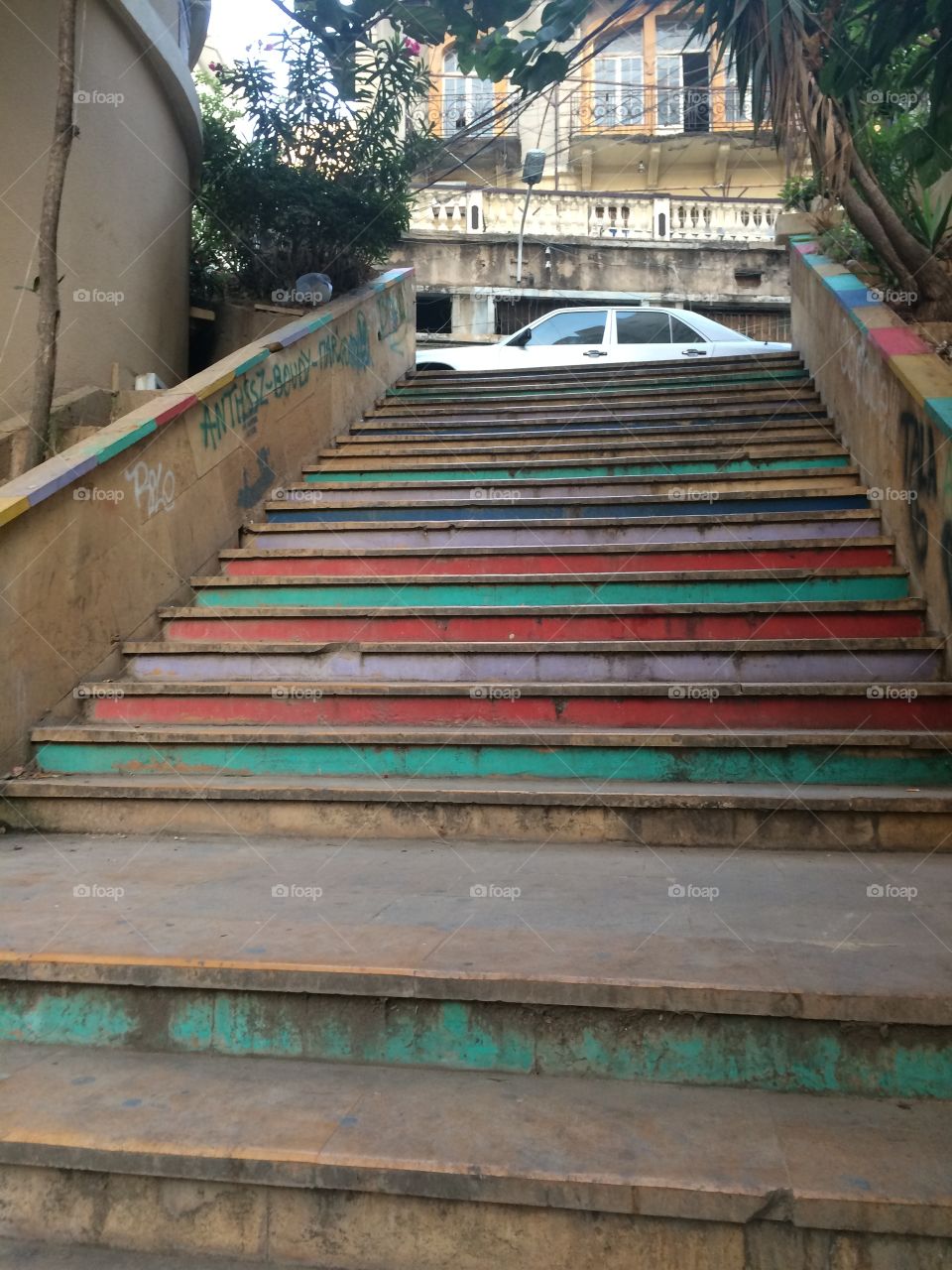 Painted steps