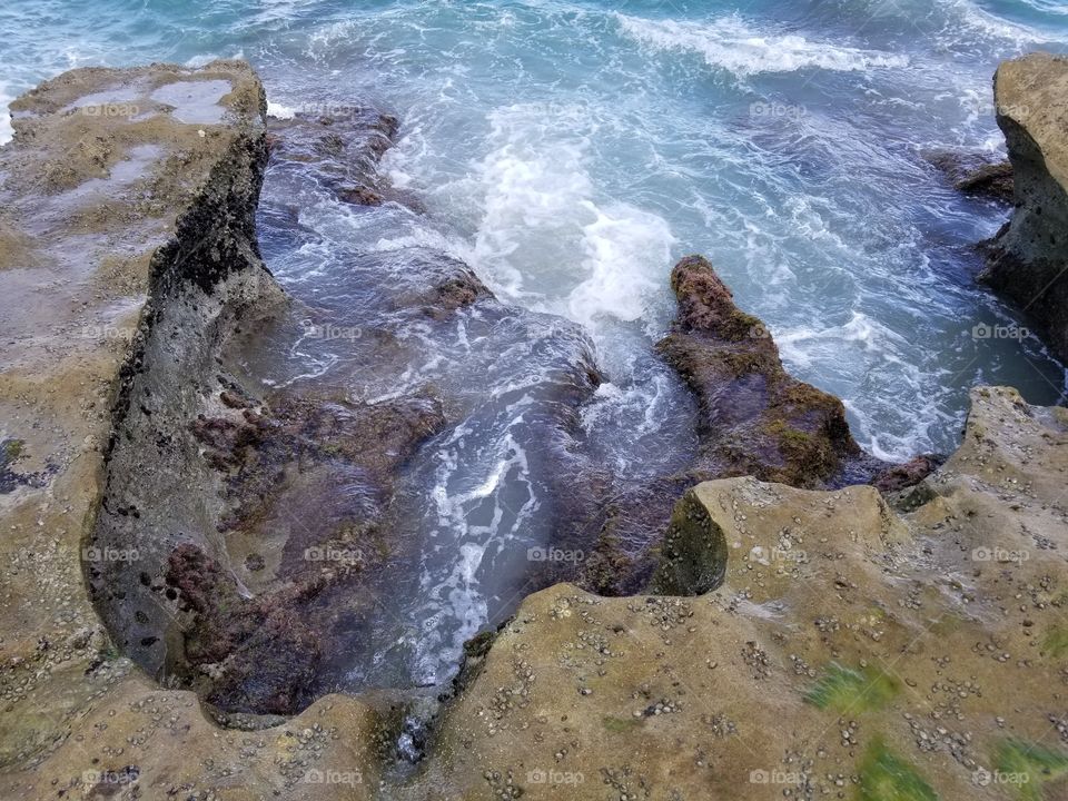 wave on rocks