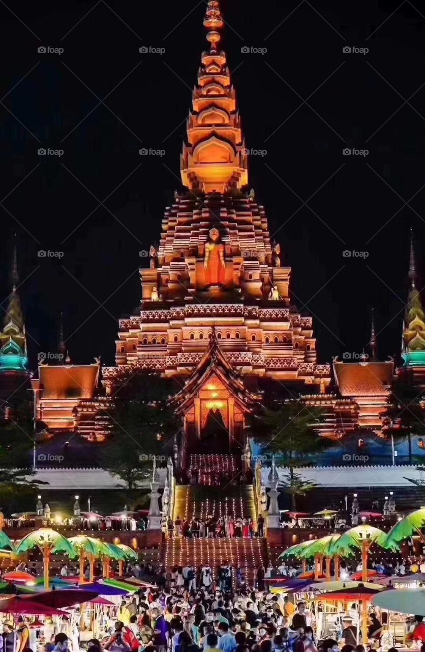 Night View Temple