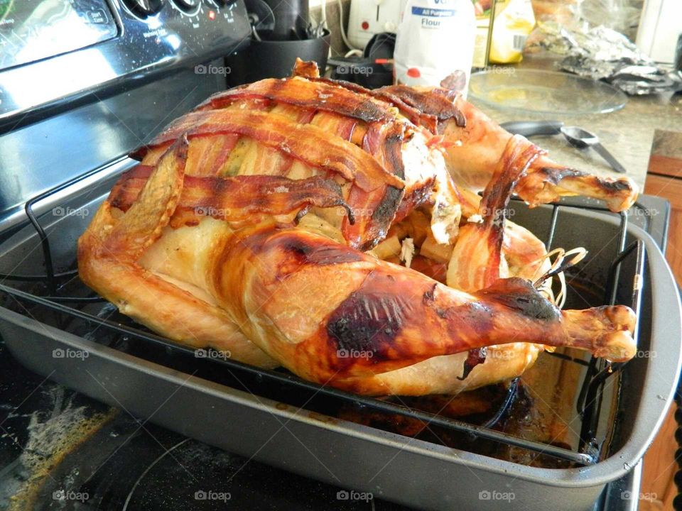 bacon wrapped turkey